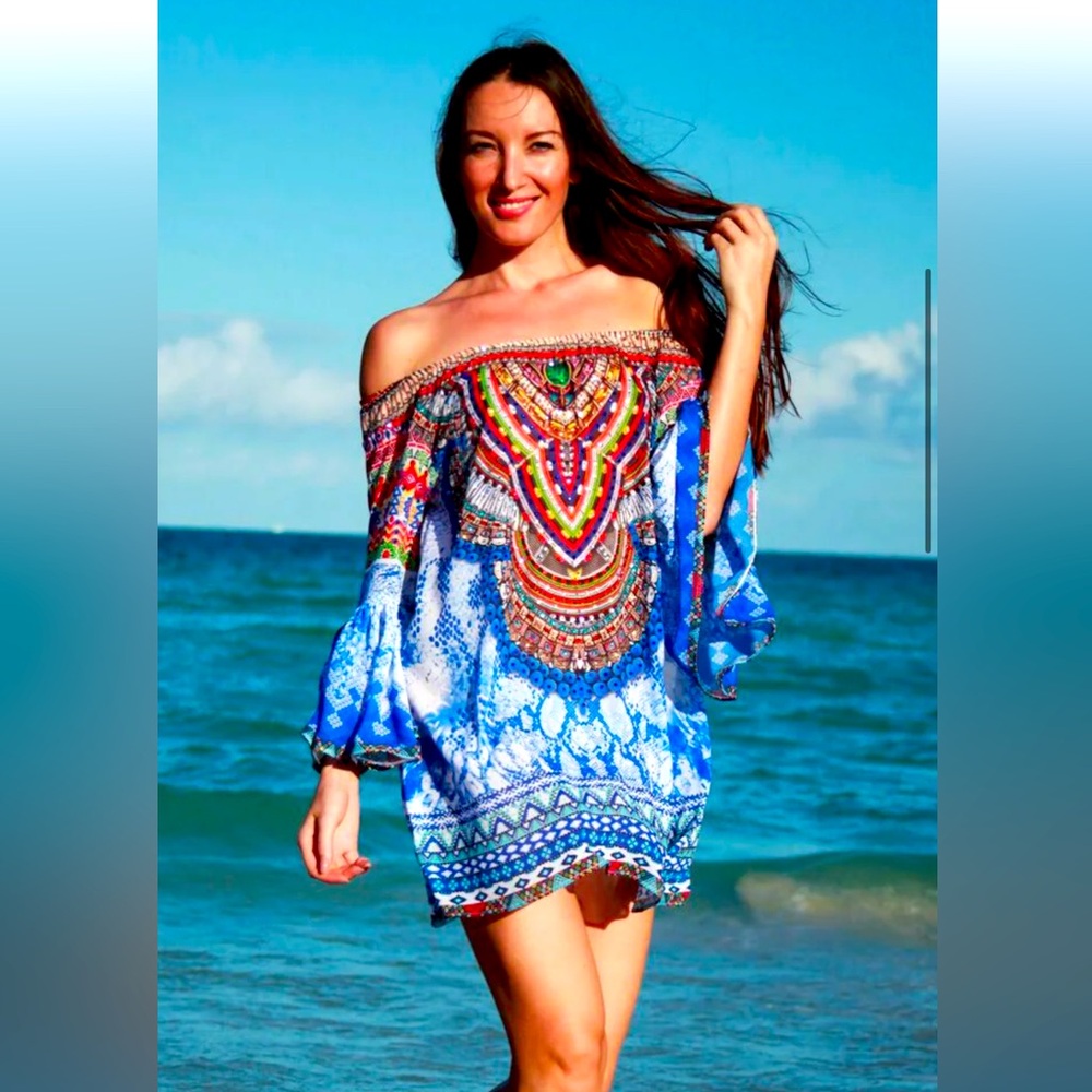 Vibrant Off-Shoulder Dress